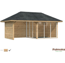 Gartenhaus Palmako Bianca 16,6 m² Set 6 inkl. seitl. Anbau 588 x 300 cm braun tauchgrundiert-thumb-0 Gartenhaus Palmako Bianca 16,6 m² Set 6 inkl. seitl. Anbau 588 x 300 cm braun tauchgrundiert-thumb-0