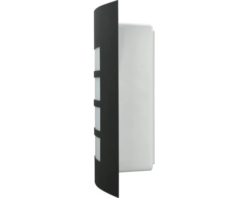 Wandleuchte mit schwarzem Rahmen und Lichtschlitzen