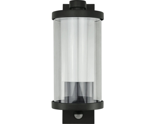 Wandleuchte mit Bewegungsmelder und zylindrischem Glasgehäuse