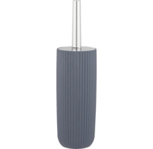 Graue WC-Garnitur mit silberfarbenem Griff