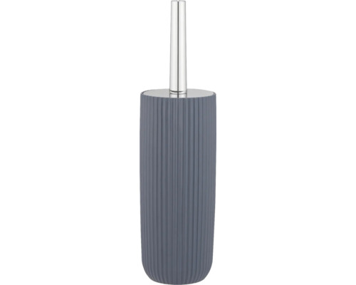 Graue WC-Garnitur mit silberfarbenem Griff