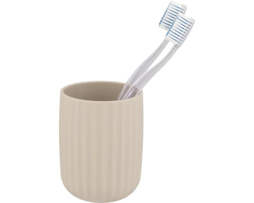 Zahnputzbecher mit zwei Zahnbürsten