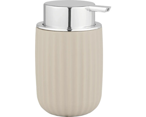 Seifenspender mit gerippter Oberfläche und Spenderkopf aus Metall