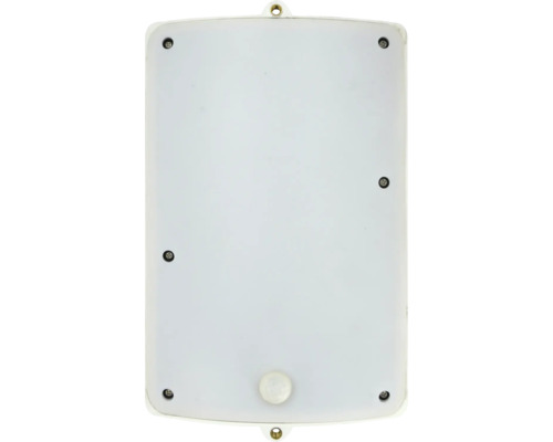 Weiße Kunststoff-Außenleuchte mit Bewegungsmelder