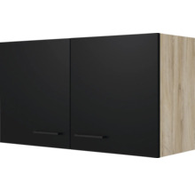 Hängeschrank Flex Well Capri schwarz matt/Wildeiche 100x54,8x32 cm mit Drehtüre-thumb-0 Hängeschrank Flex Well Capri schwarz matt/Wildeiche 100x54,8x32 cm mit Drehtüre-thumb-0