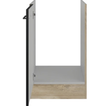 Spülenunterschrank Flex Well Capri schwarz matt/Wildeiche 50x82x57 cm-thumb-1 Spülenunterschrank Flex Well Capri schwarz matt/Wildeiche 50x82x57 cm-thumb-1