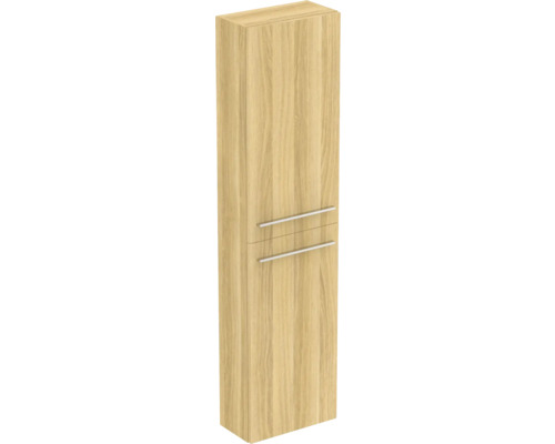 Hochschrank Ideal Standard i.life S 40x160x21 cm eiche natur matt ohne Griff Hochschrank aus Holz mit zwei Schubladen und Griffen
