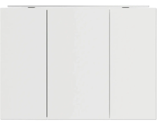 LED Mirror Cabinet Nobilia B-Set P1 179 3-Door 100x21x72cm White High Gloss-