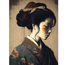 Gemälde einer Frau im Kimono