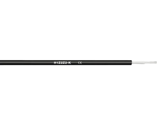 Solarleitung H1Z2Z2-K 1 x 6 mm² schwarz (Meterware) Einzeladerleitung mit der Kennzeichnung H1Z2Z2-K