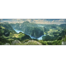 Glasbild Mountain Landscape I 80x30 cm-thumb-0