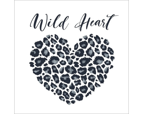 Glasbild Wild Heart 30x30 cm