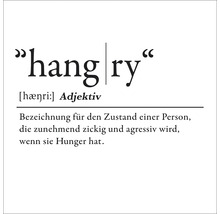 Hangry Definition als Wanddekoration