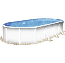 Ovales Schwimmbecken mit Stahlwand