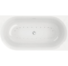 Aufnahme von oben einer Badewanne mit Düsen