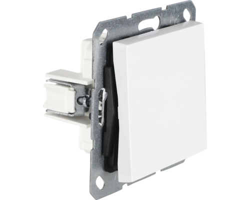 Schalter Q-Link F-Line wechsel unterputz polarweiß Lichtschaltereinsatz mit Rahmen