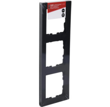 Rahmen Q-Link F-Line 3-fach - senkrecht/waagerecht unterputz schwarz-thumb-1