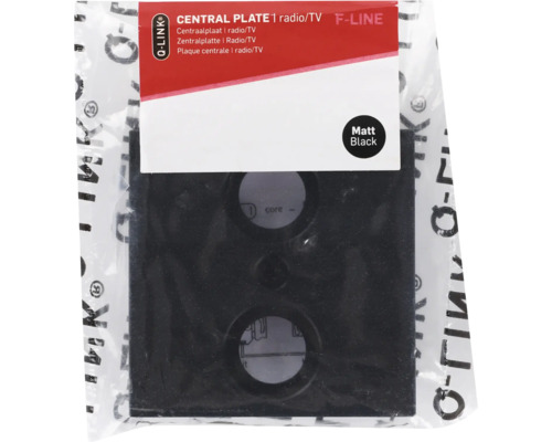 Q-Link Zentralplatte 1 Radio/TV in mattschwarz, F-Line