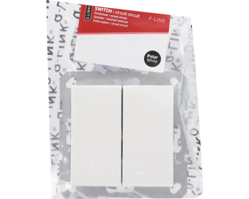 Q-Link F-Line Schalter in Polarweiß Verpackung