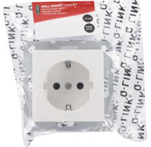 Steckdose Q-Link F-Line 1-fach - Schuko unterputz polarweiß-thumb-1 Steckdose Q-Link F-Line 1-fach - Schuko unterputz polarweiß-thumb-1