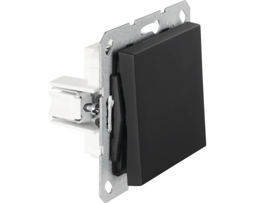 Schalter Q-Link F-Line wechsel unterputz schwarz Schaltereinsatz mit schwarzem Schalterwippe