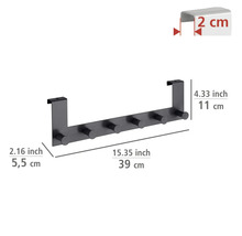 Türgarderobe mit sechs Haken und Maßangaben