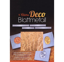 Packung mit fuenf Blaetter Deko Blattmetall