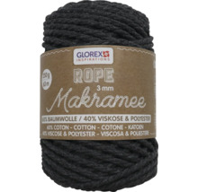 Glorex Makramee Garn, 3 mm dick, 250 g Rolle aus 60 % Baumwolle und 40 % Viskose und Polyester