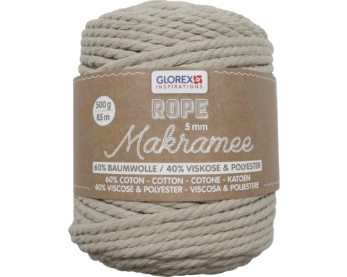 Glorex Makramee Seil, 5 mm, 500 g