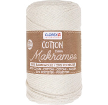 Glorex Baumwoll-Makramee Garn, 2 Millimeter Durchmesser, 250 Gramm