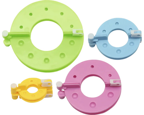 Pompon-Maker 4 Größen Pompon-Bastelset mit vier Werkzeugen in verschiedenen Größen