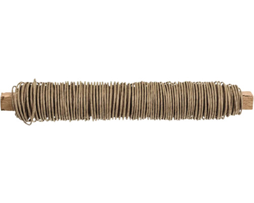 Drahtrolle auf Holzstab für Gartenarbeiten