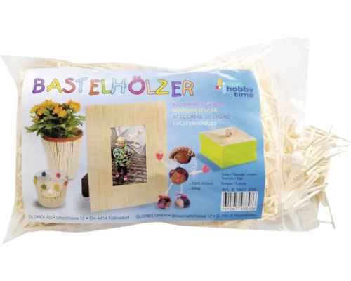 Bastelhölzer im Beutel, etwa 2000 Stück