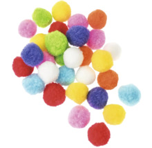 Mehrfarbige Pompons zum Basteln