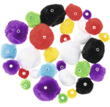 Verschiedenfarbige Bommel zum Basteln