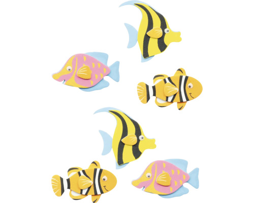 Schaumbilder mit Fischmotiven für Bastelarbeiten