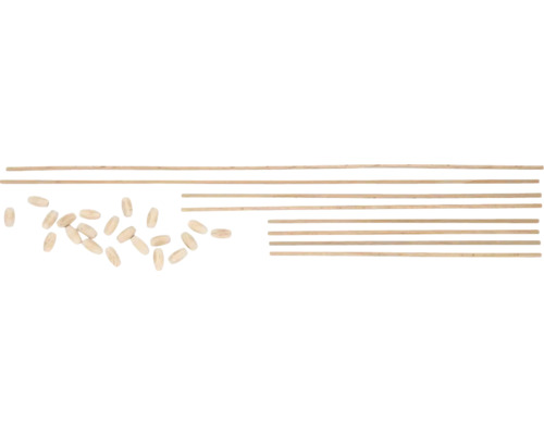 Mobilestäbe Holzoliven 8 Stück Holzrundstäbe und Holzperlen