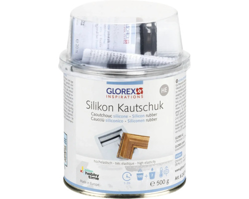 Silikon Kautschuk Formbaumasse super hochelastisch 500 g Glorex Silikon Kautschuk Dose