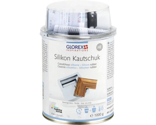 Silikon Kautschuk Formbaumasse super hochelastisch 1 kg Glorex Silikonkautschuk 1000 Gramm