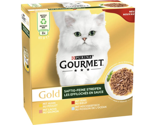 Katzenfutter nass Gourmet Gold Succulent Delights 8x85 g