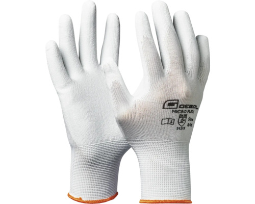 GEBOL Arbeitshandschuhe Nano Flex weiß Gr. 10 Gebol Micro Flex Arbeitshandschuhe