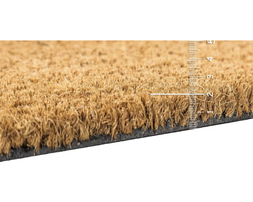 Kokosmatte mit Maßangabe der Florhöhe