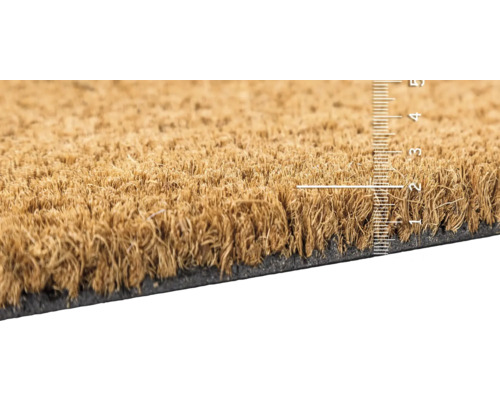 Kokosmatte mit Messskala zur Darstellung der Höhe