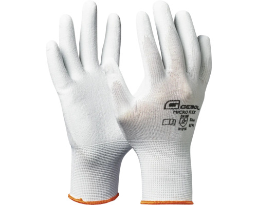 GEBOL Arbeitshandschuhe Nano Flex weiß Gr. 9 Gebol Micro Flex Arbeitshandschuhe