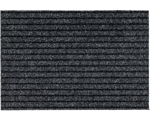 Ripsmatte nach Maß Line Tandem anthrazit 048 150 cm breit (Meterware) Schmutzfangmatte mit Rillenstruktur