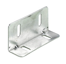 Winkelverbinder aus Metall mit Langlöchern