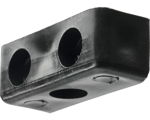 Eckverbinder "Block" 12 x 12 x 35 mm Kunststoff schwarz matt 20 Stück Schwarzer Eckverbinder aus Kunststoff mit Löchern