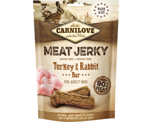 Hundesnack Carnilove Meat Jerky Turkey&Rabbit 100g-0