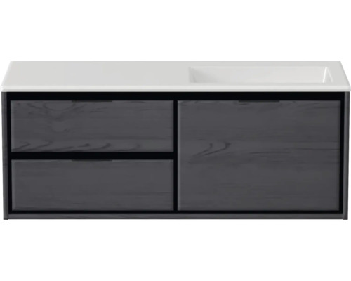 Waschtischunterschrank mit Schubladen und Aufsatzwaschbecken