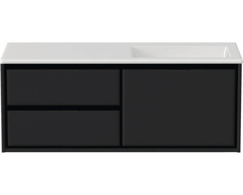 Waschtischunterschrank mit zwei Schubladen und einer Tür